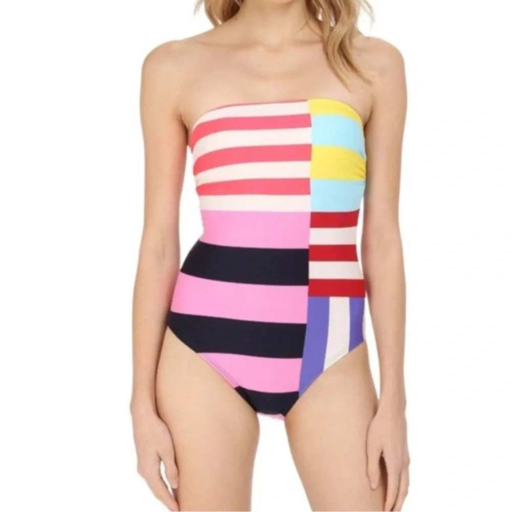 Kate Spade strapless striped one- piece swimsuit - Picture 1 of 6
